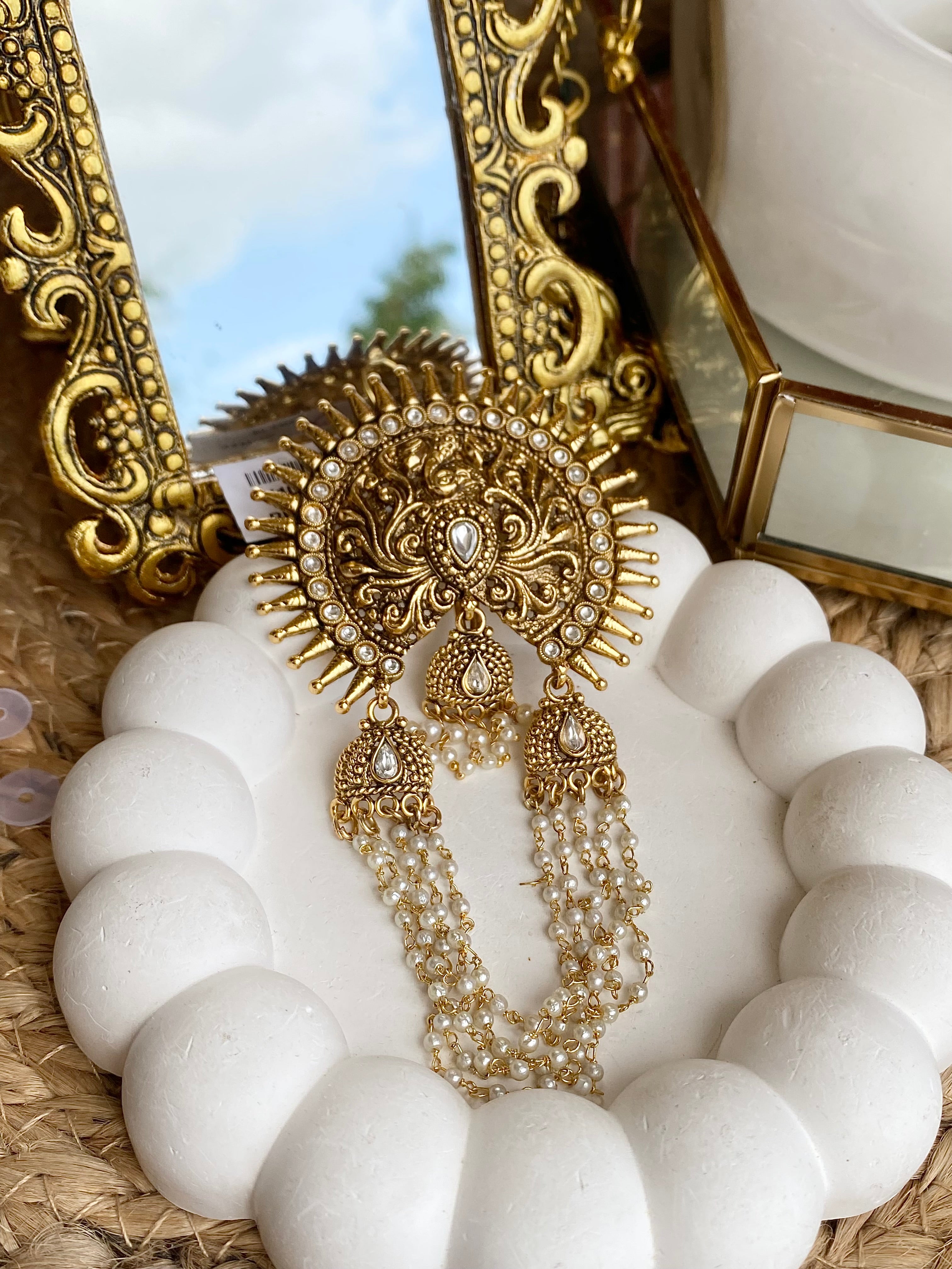 Antique Temple Hair Bun Pin