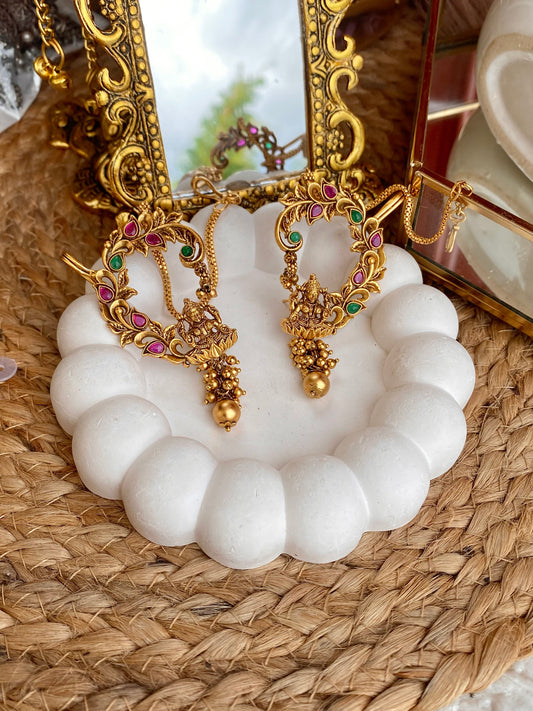 Goddess Idol Statement Earcuff with Earchain
