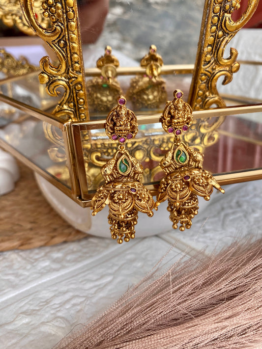 3D Antique Temple Jhumka