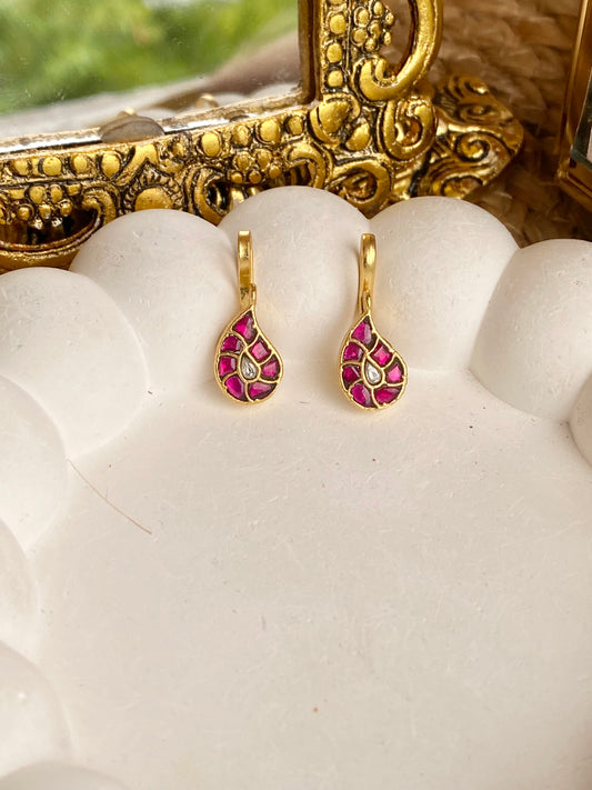 Kempu Jadau Clip-on Bugadi Earrings