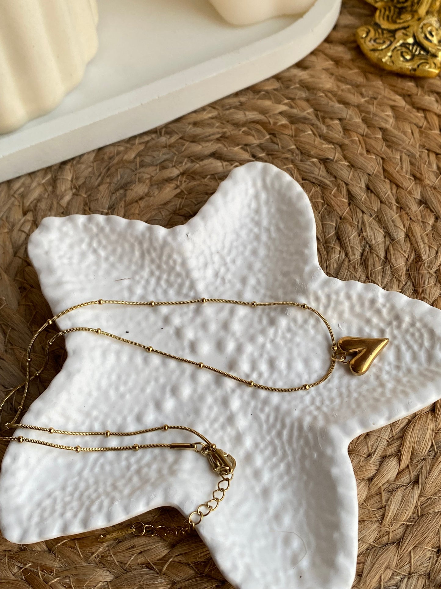 Carefree Minimal Heart Pendant Chain