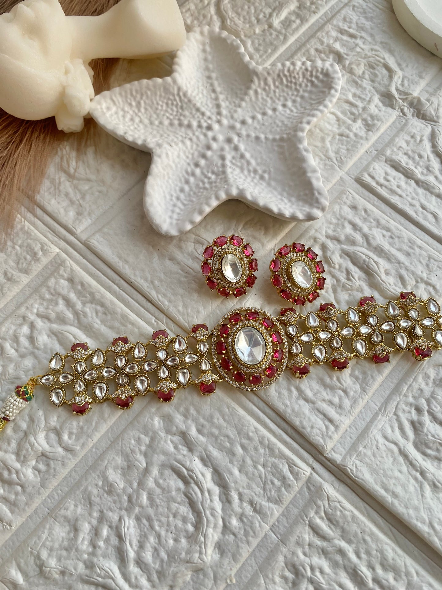 Moissanite Kundan Choker Set