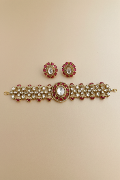 Moissanite Kundan Choker Set
