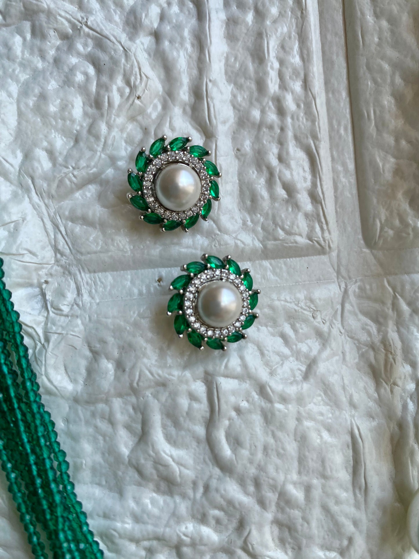 celebrity Styled Beads pearl Signature Long Neckpiece set