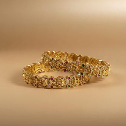 Signature Temple Antique Bangles- Pair of 2
