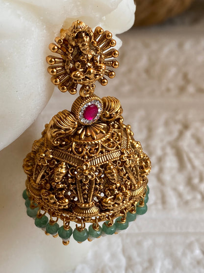 Kemp Stone Temple Inspired Jhumka
