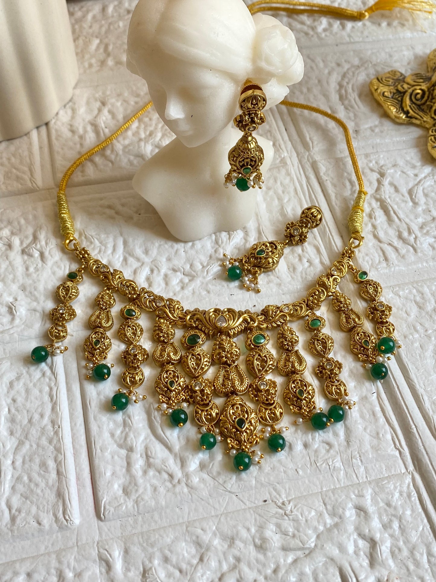 Antique Gold Plated Necklace Set