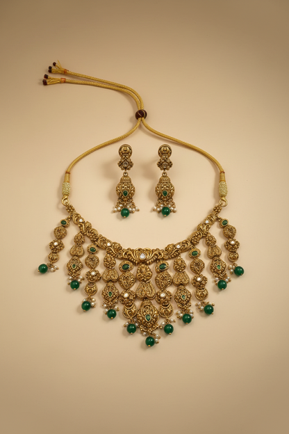 Antique Gold Plated Necklace Set