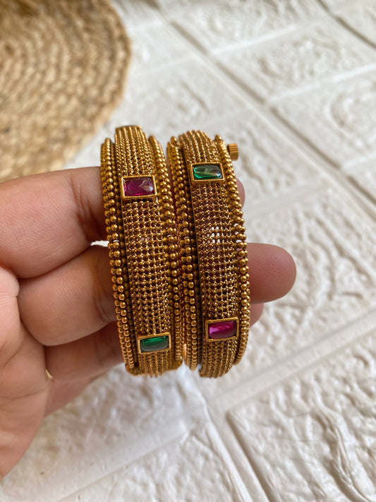 Signature Antique Bangles- Pair of 2