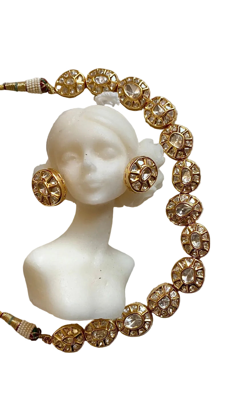 Statement Real Polki Jadau Choker Set