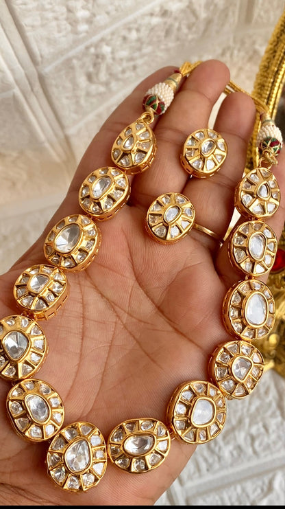 Statement Real Polki Jadau Choker Set