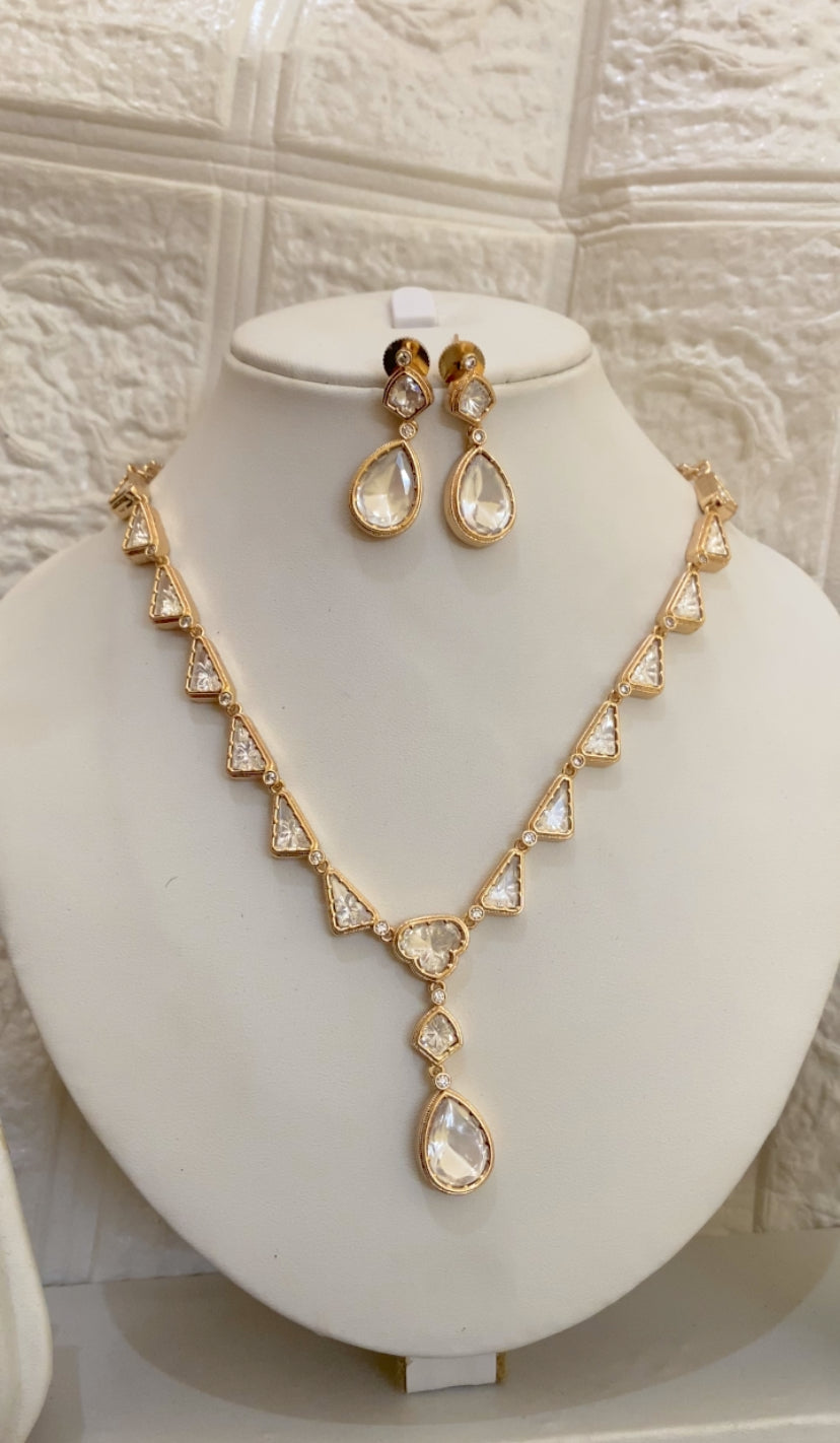 Statement Moissanite Necklace set