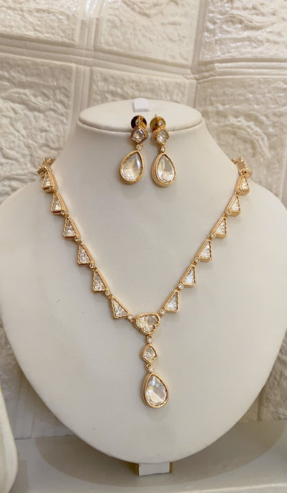 Statement Moissanite Necklace set