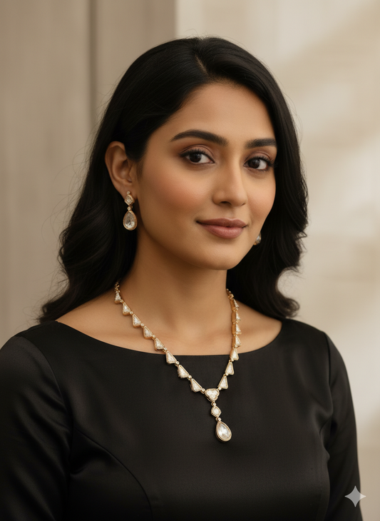 Statement Moissanite Necklace set