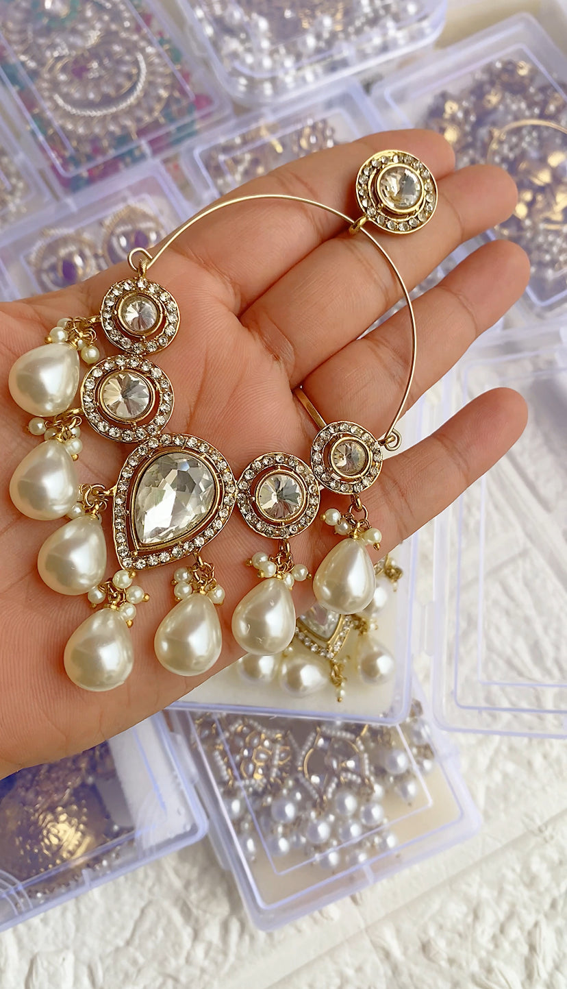 Statement Kundan Pearl Oversize Chandbali