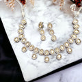 Moissanite Kundan Zircon Studded Necklace Set