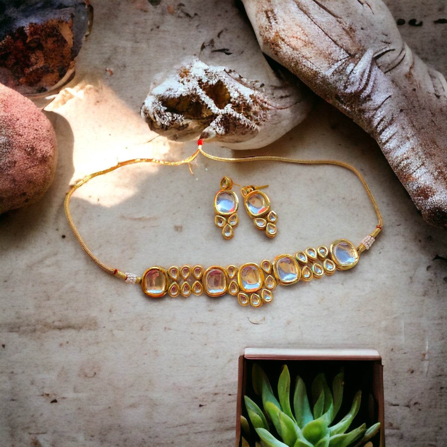 Evergreen Kundan Choker set