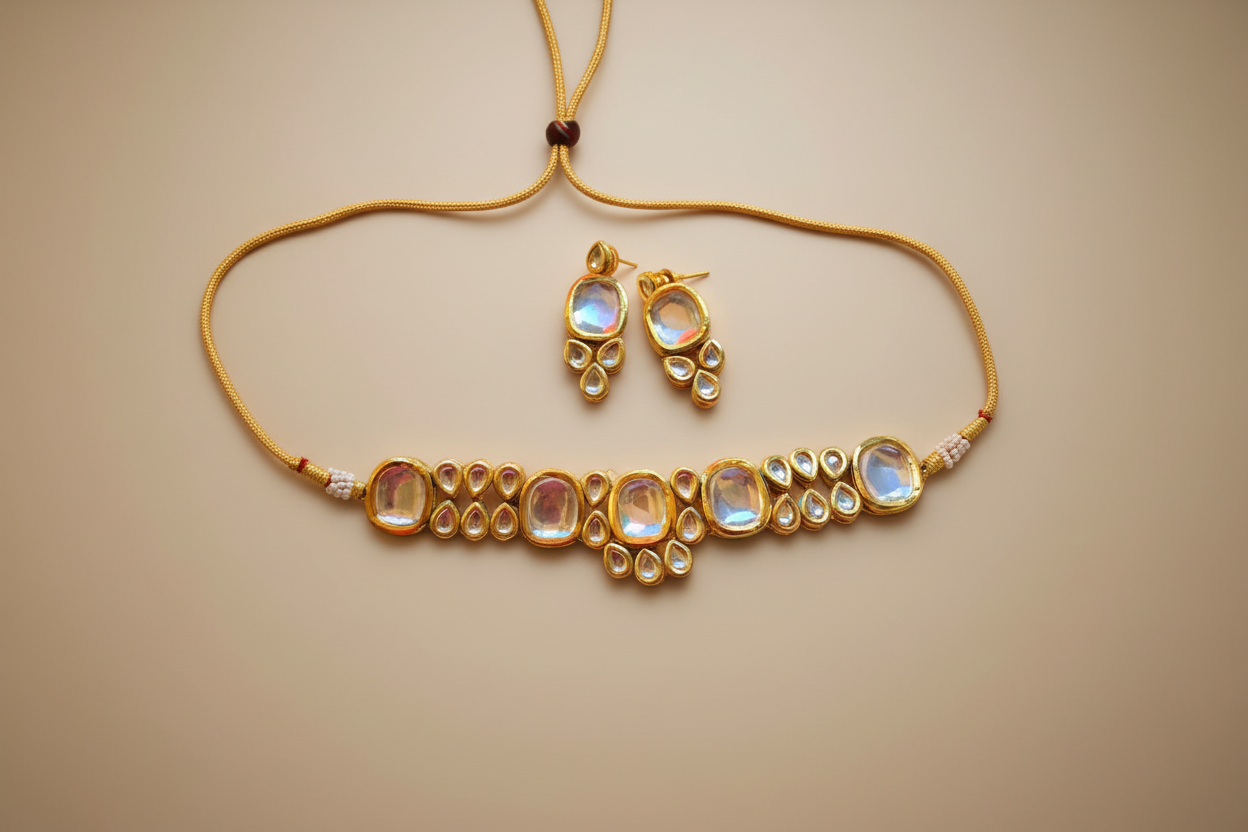 Evergreen Kundan Choker set