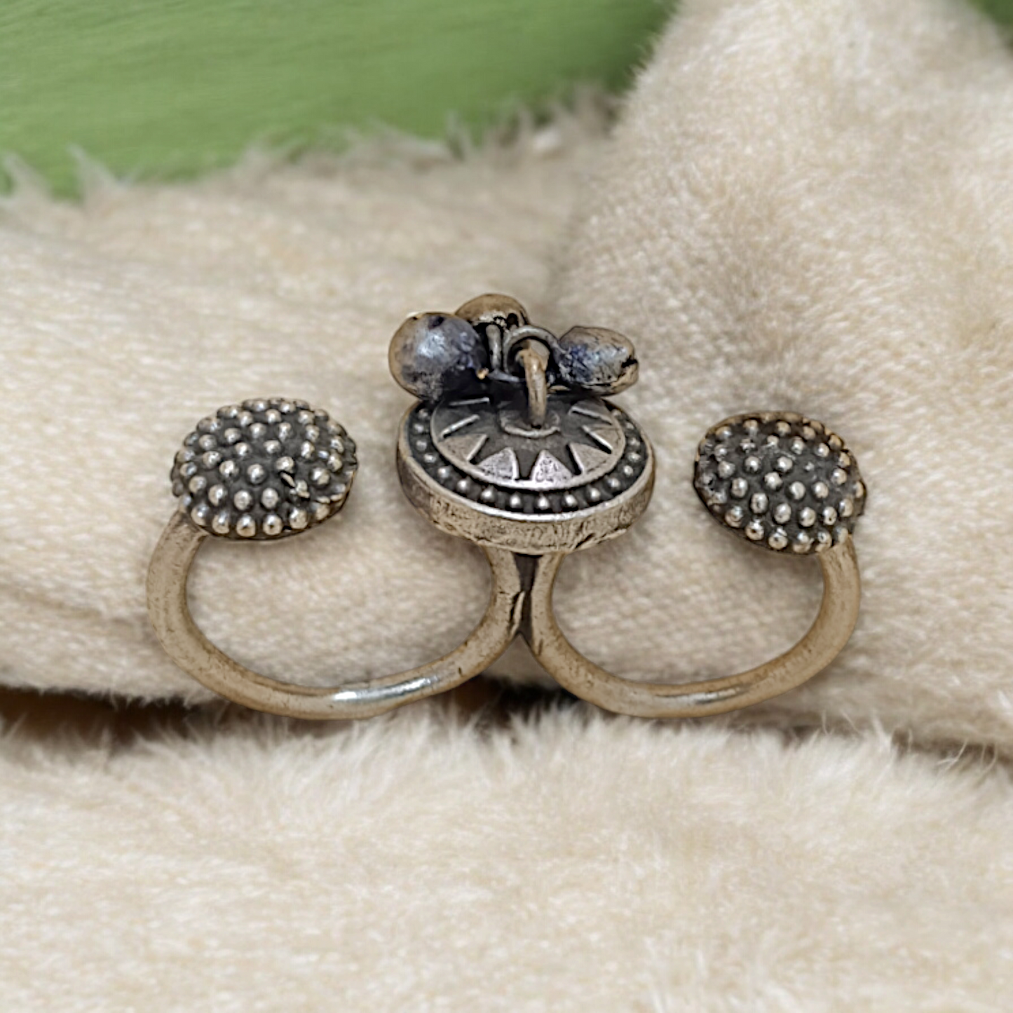 Dual Finger Silver Ring