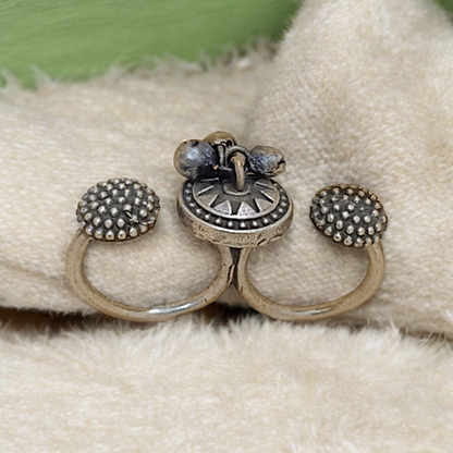 Dual Finger Silver Ring