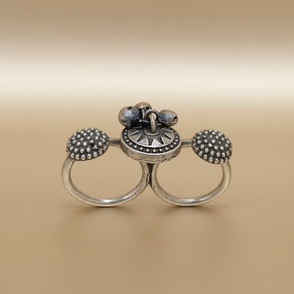 Dual Finger Silver Ring