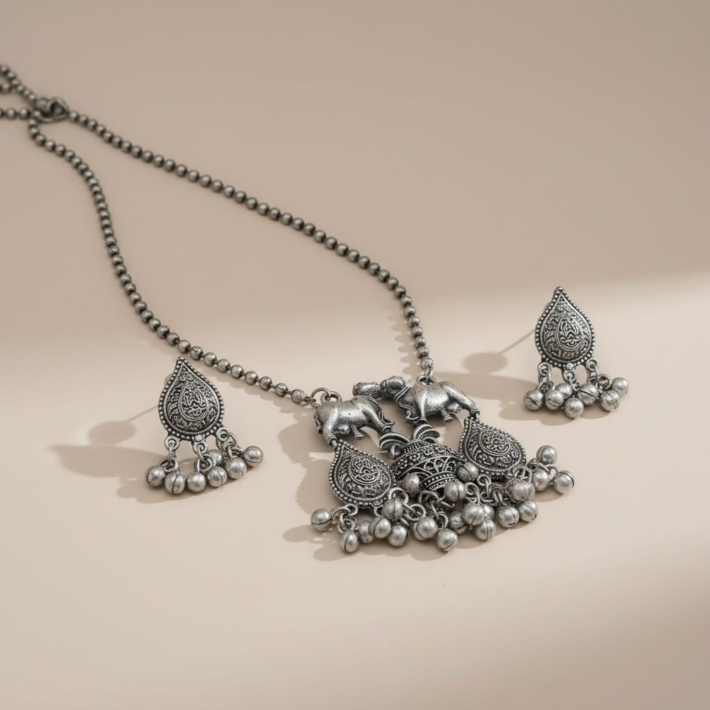 Silver Necklace Set