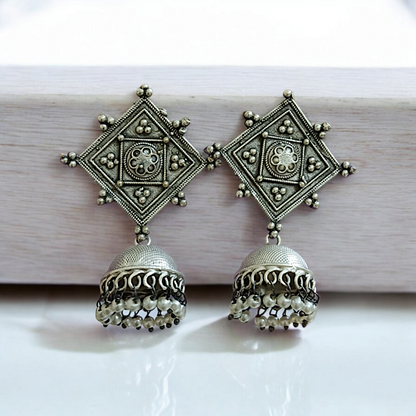 Silver Nakchatra Jhumka