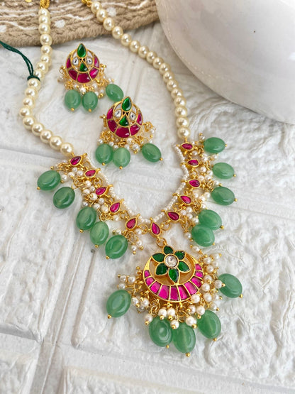Original Paachi Kundan Pearl Set