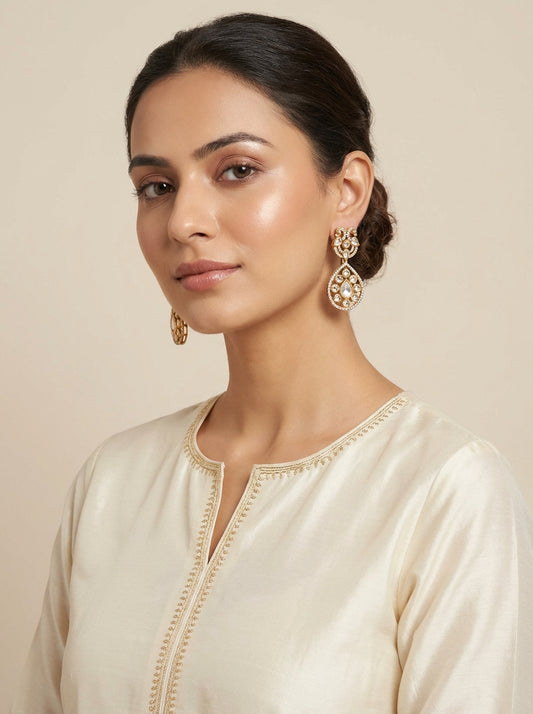 Polki moissanite Earrings - [generated by Eldor AI]