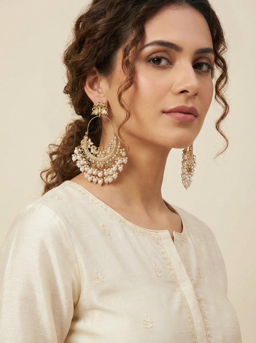 Statement Oversized Celebrity Styled Morni Chandbali - [generated by Eldor AI]