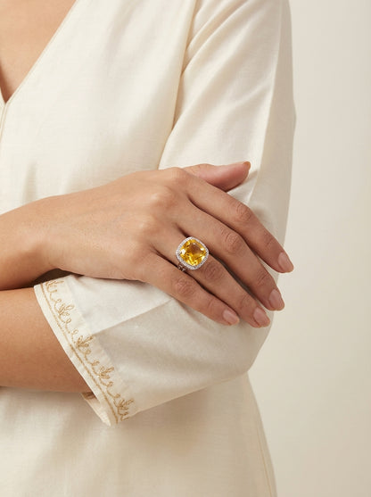 Statement Sapphire Cocktail Medium Adjustable Size Ring - [generated by Eldor AI]