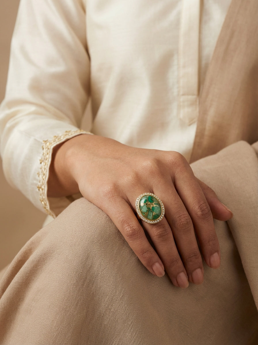 Signature "Malhar" Natural Stone Rings - [generated by Eldor AI]