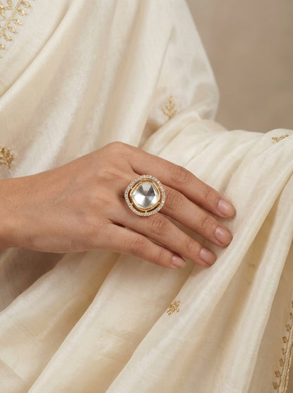 Regal Moissanite Kundan Rings - [generated by Eldor AI]