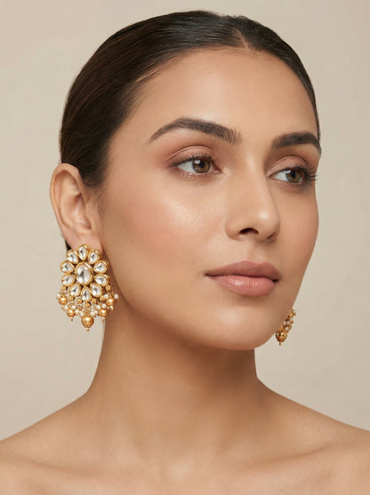 Kundan Jadau Earrings - [generated by Eldor AI]