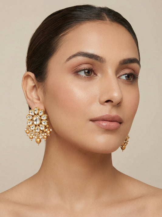 Kundan Jadau Earrings - [generated by Eldor AI]