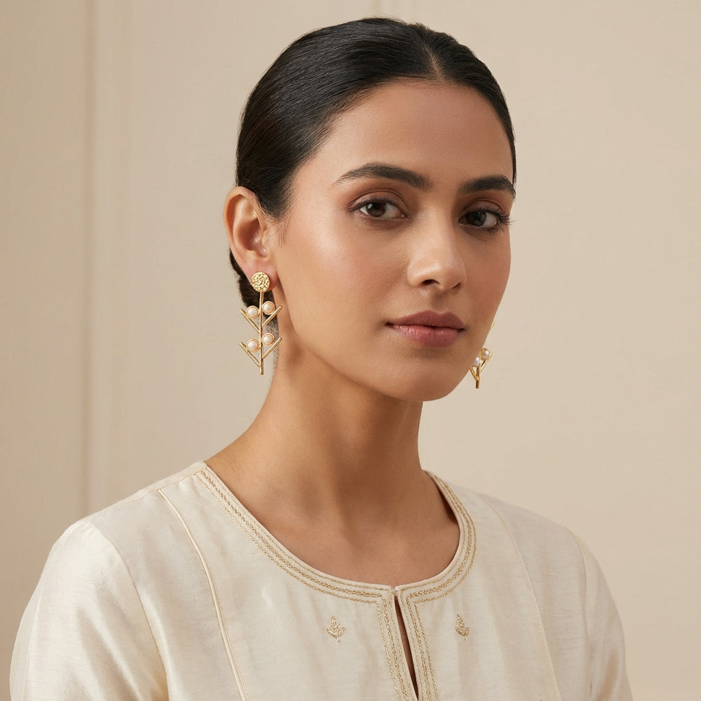 Pearl Anti Tarnish Earrings - [generated by Eldor AI]