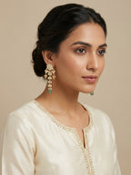 Kundan Polki Signature Medium Size Earrings - [generated by Eldor AI]