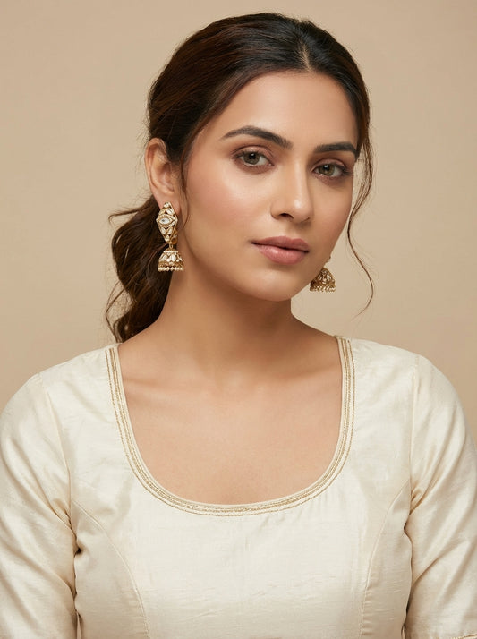 "Dhunki" Kundan Polki Jhumka - [generated by Eldor AI]