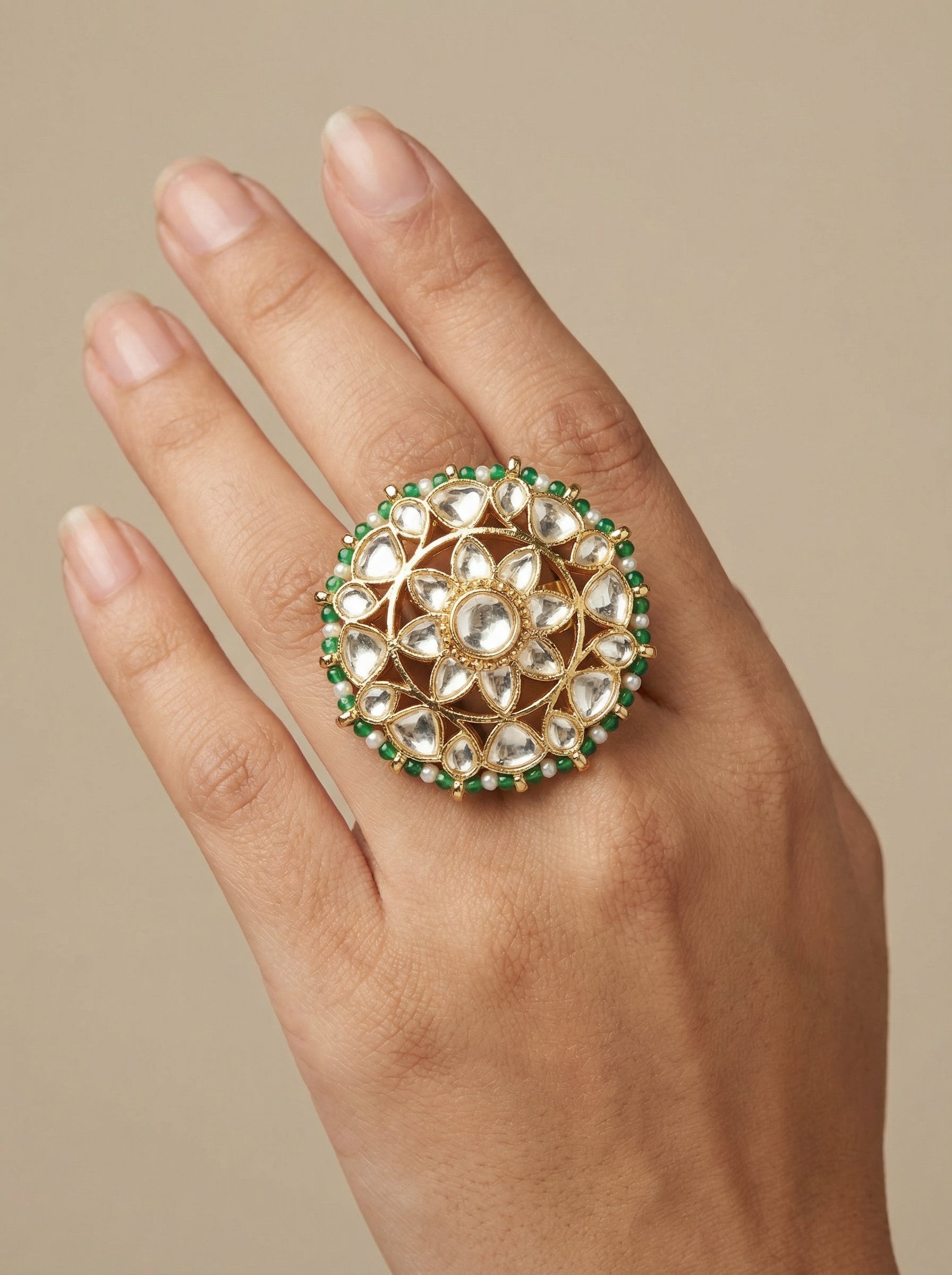 Original Paachi kundan Ring - [generated by Eldor AI]