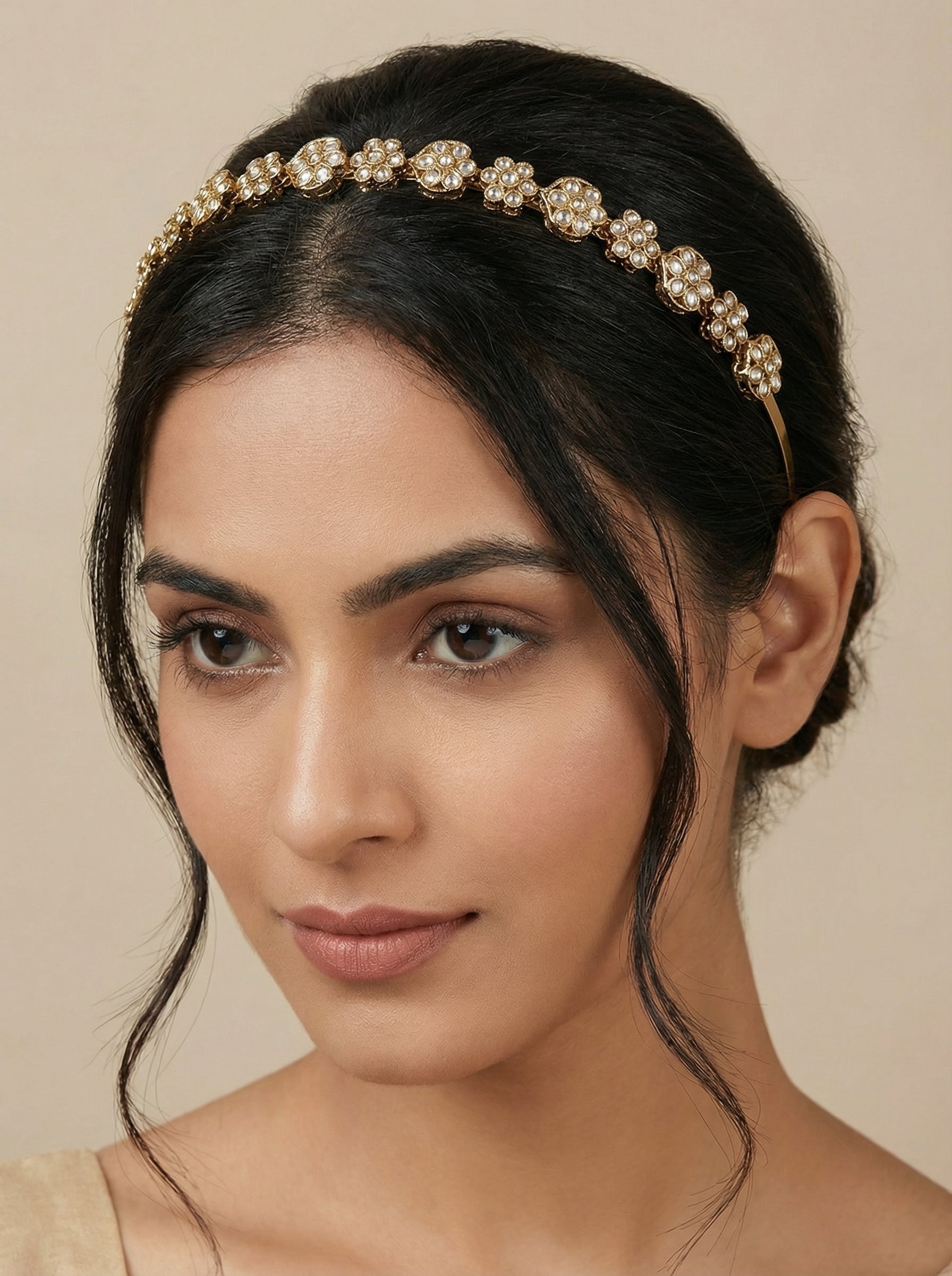 Kundan Studded Antique Finish HeadBand - [generated by Eldor AI]