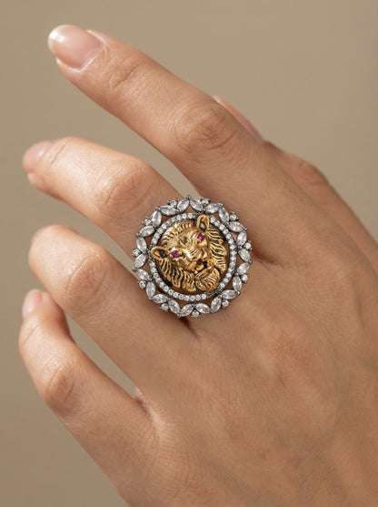 Tiggeress Zirconia Adjustable Size Ring - [generated by Eldor AI]