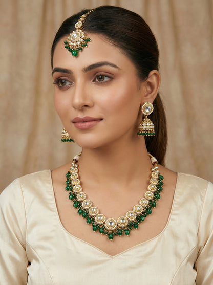 Kundan Polki Necklace Set - [generated by Eldor AI]