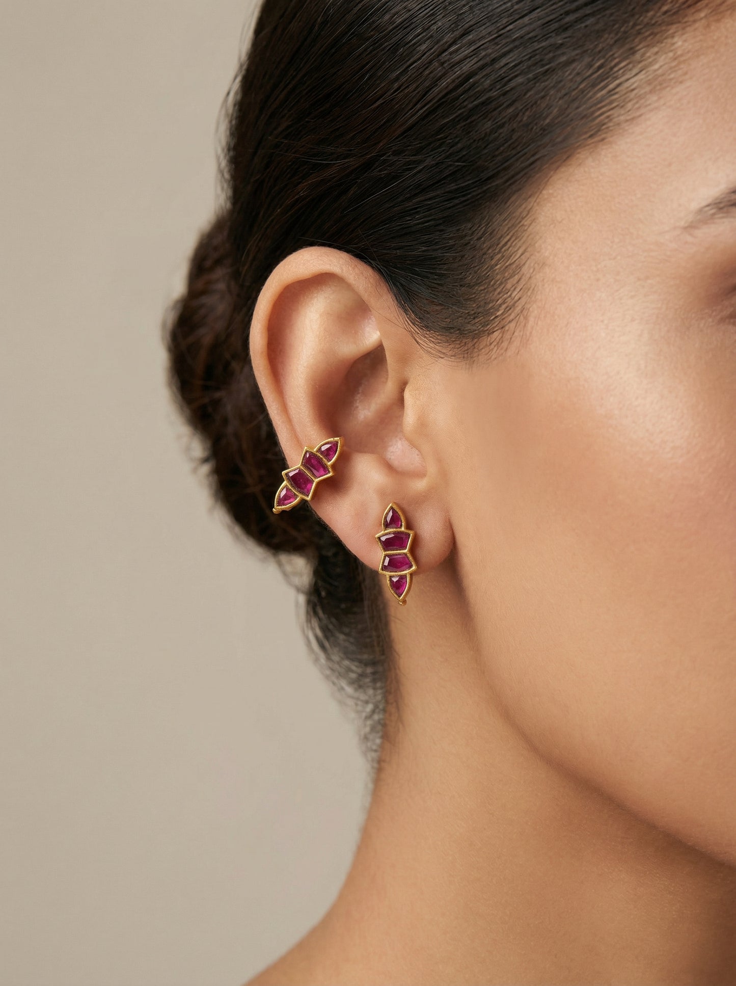 Polki Kempu Clip-on Bugadi Earrings - [generated by Eldor AI]