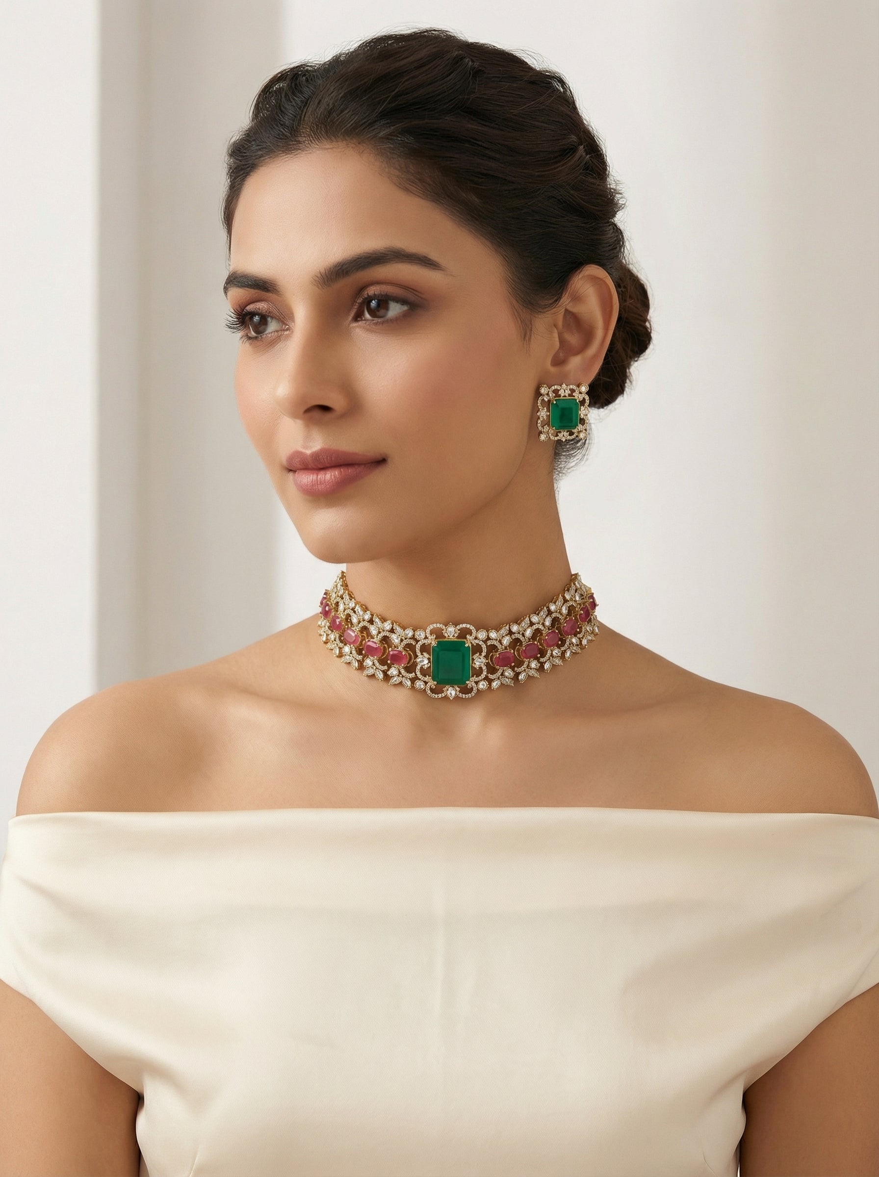 Statement Celebrity Styled Designer Choker Set - [generated by Eldor AI]