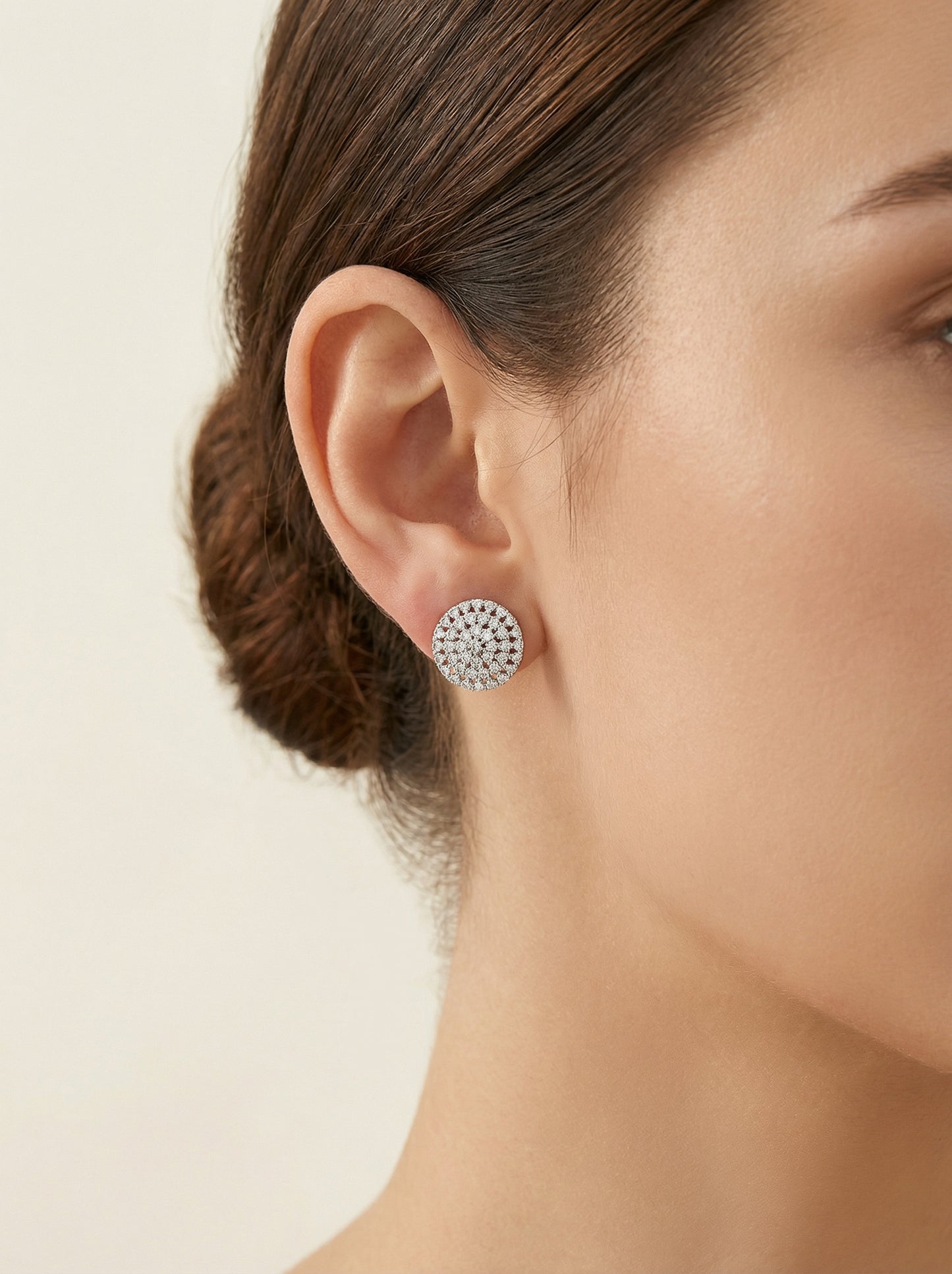 White Zirconia CZ Stud Earrings - [generated by Eldor AI]