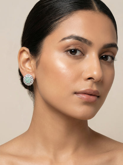 Mint Zirconia CZ Studs - [generated by Eldor AI]