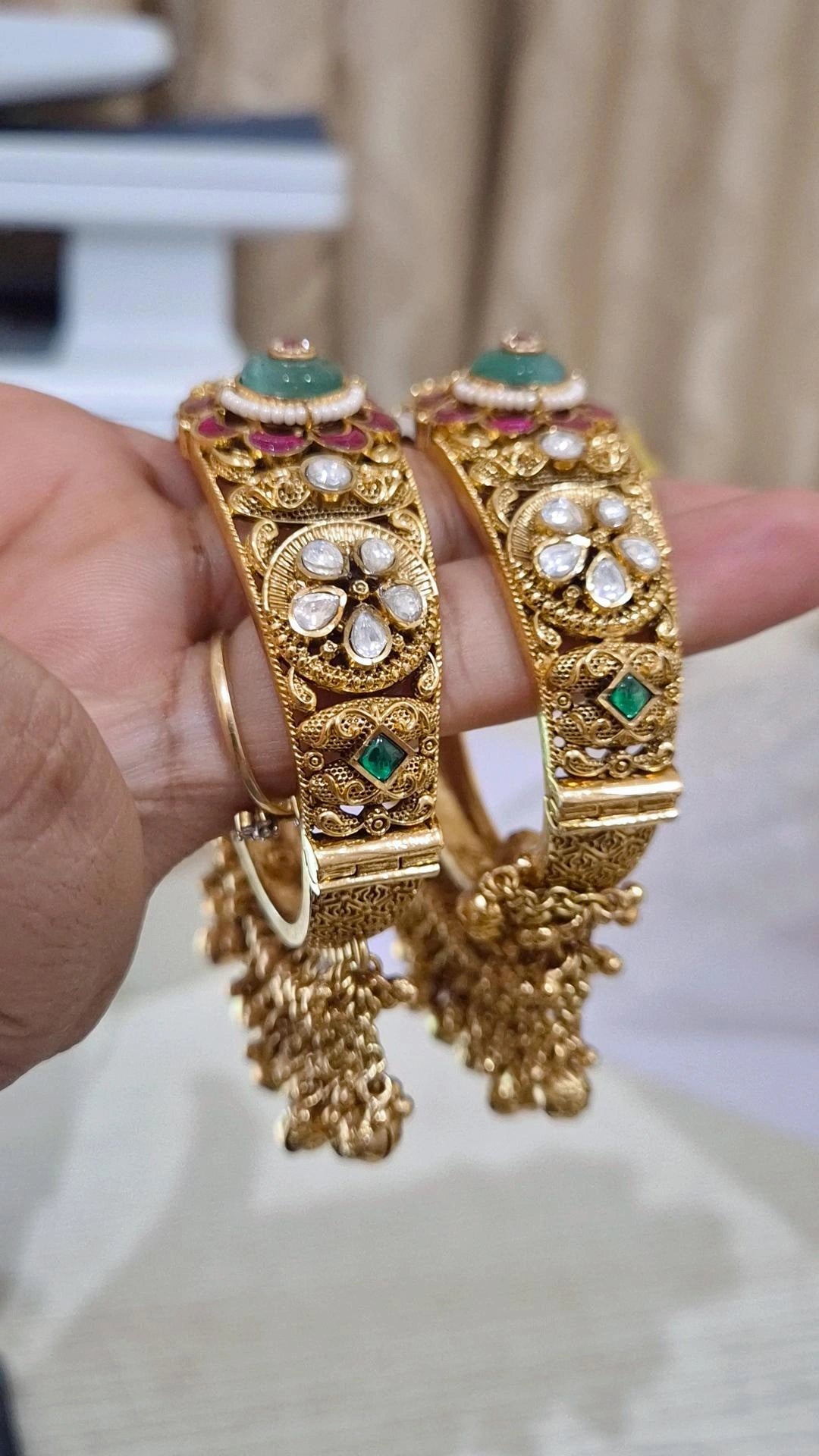 Statement Padmini Rajwadi Heritage Bangles - Pair