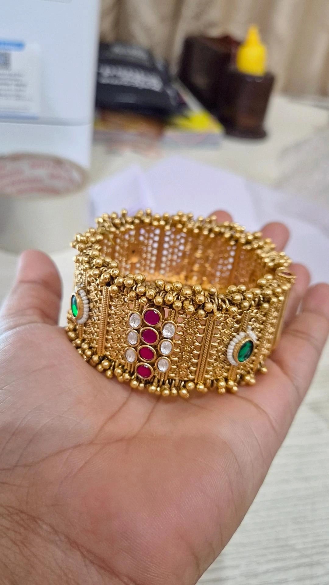 Statement Rajwadi Heritage Bangle - Single