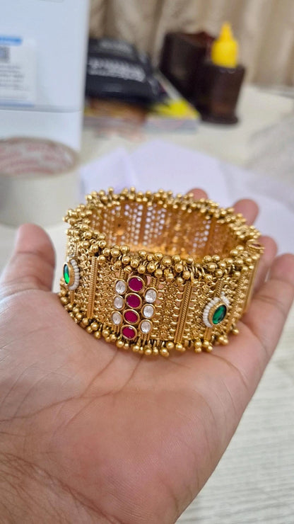 Statement Rajwadi Heritage Bangle - Single