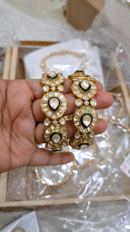 Padmini Statement Polki Bangles - Pair